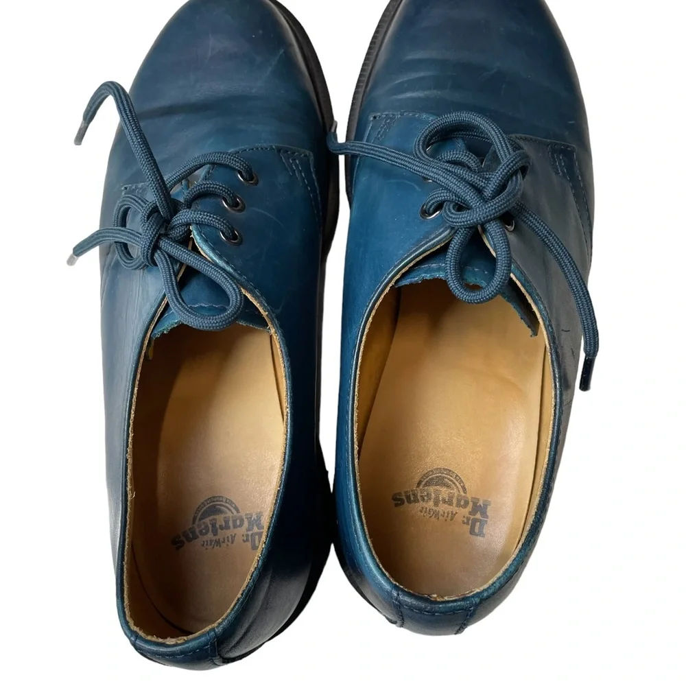 Dr. Martens | 1461 Leather Oxford Shoes - Blue ; Womens 7 - Picture 8 of 9
